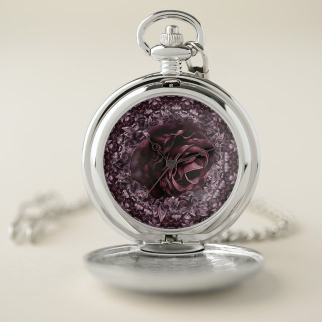Rose Mandala  Pocket Watch (Inside)
