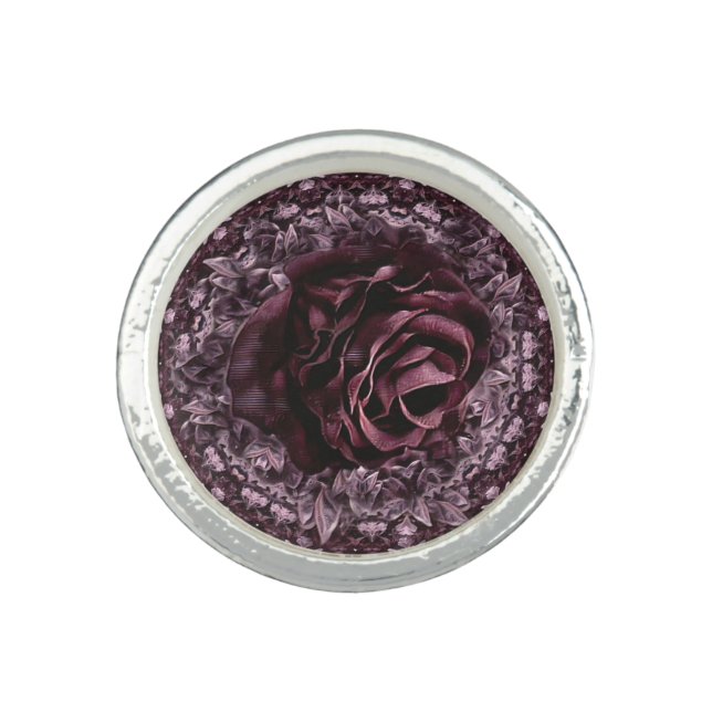 Rose Mandala  Ring (Front)