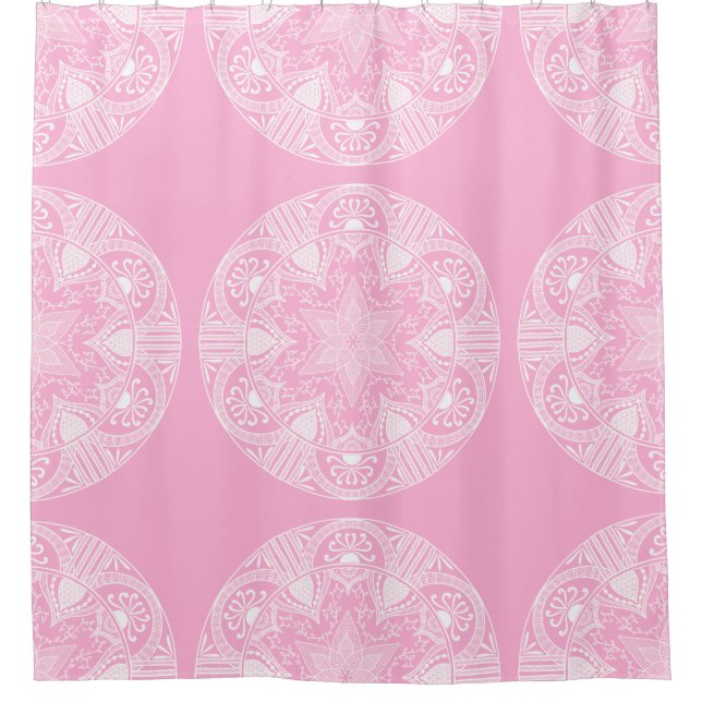 Rose Mandala Shower Curtain (Front)