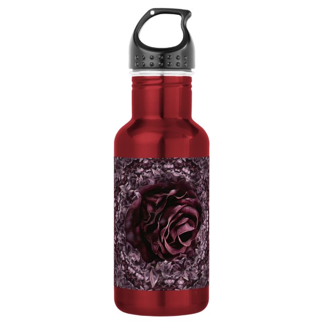 Rose Mandala  Stainless Steel Water Bottle (Front)