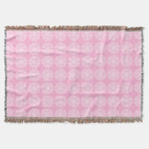 Rose Mandala Throw Blanket
