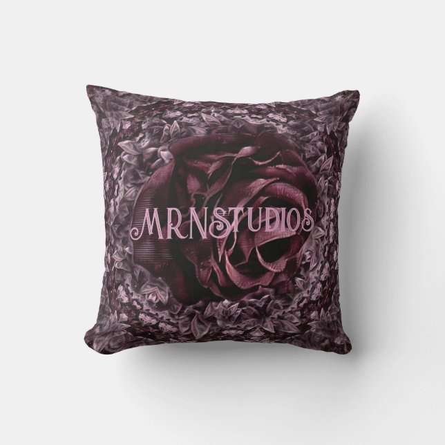 Rose Mandala  Throw Pillow (Front)