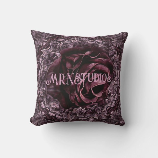 Rose Mandala  Throw Pillow (Front)