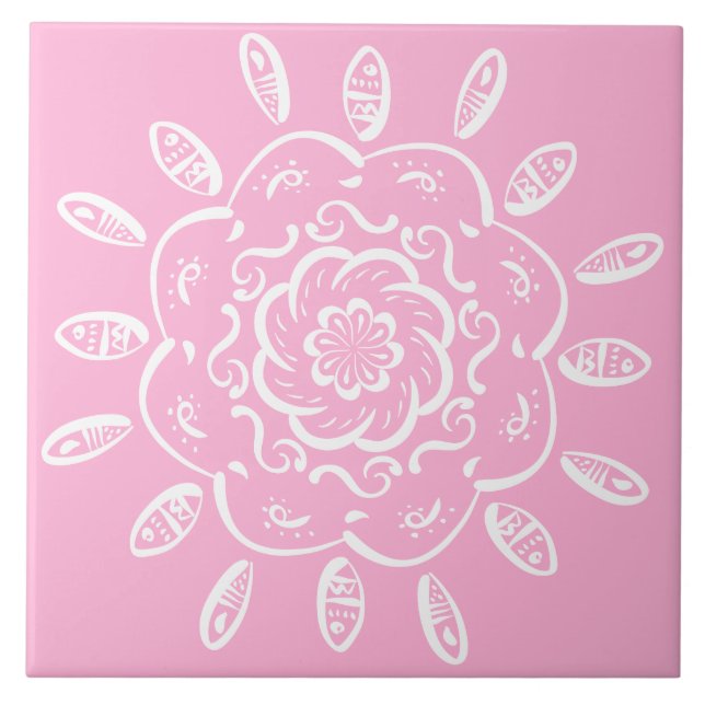 Rose Mandala Tile (Front)
