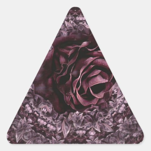 Rose Mandala  Triangle Sticker