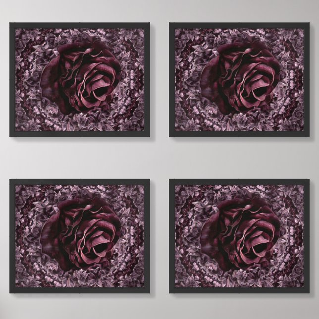 Rose Mandala  Wall Art Sets (Front)