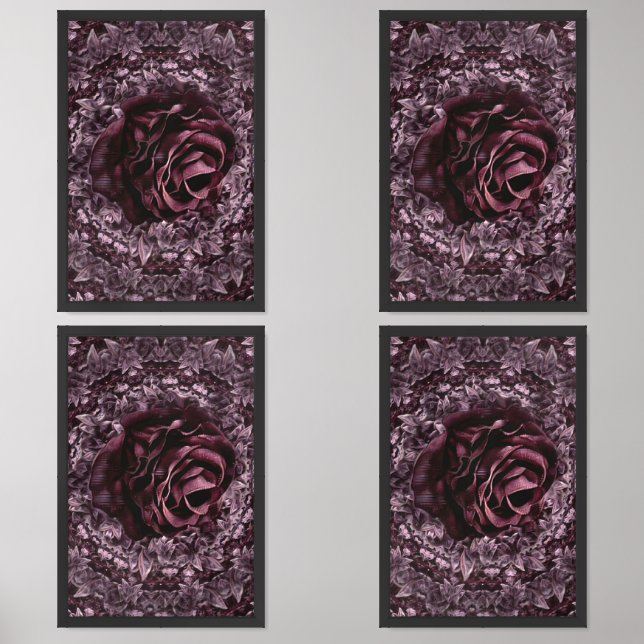 Rose Mandala  Wall Art Sets (Front)