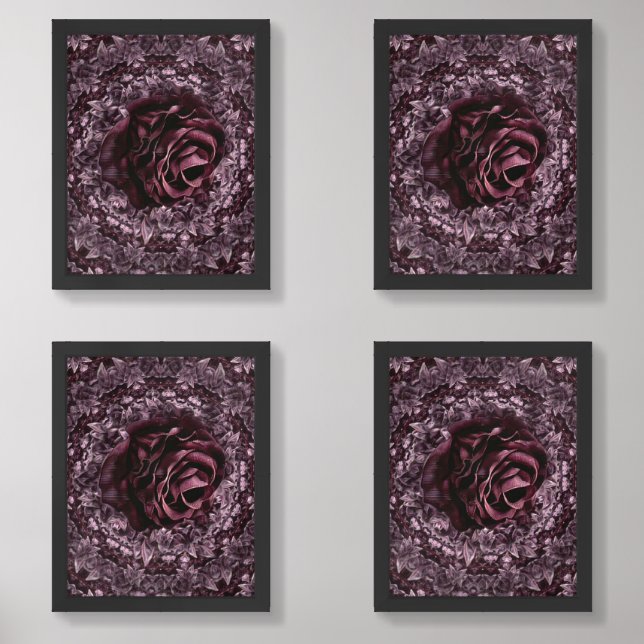 Rose Mandala  Wall Art Sets (Front)