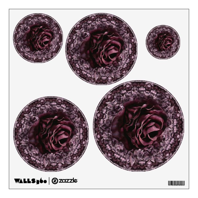 Rose Mandala  Wall Decal (Front)