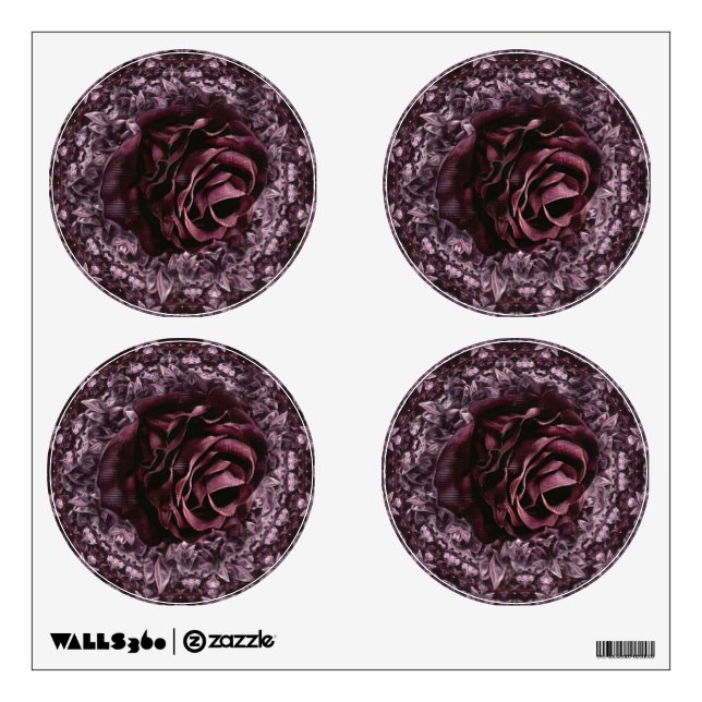 Rose Mandala  Wall Decal (Front)