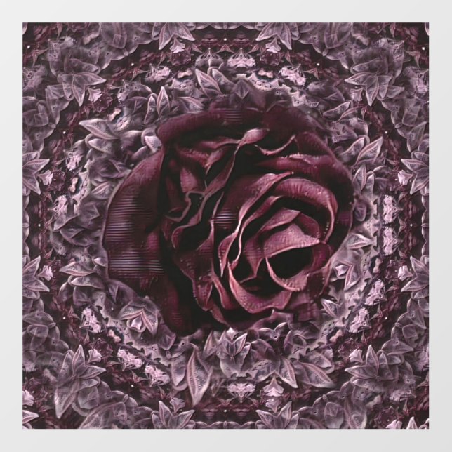 Rose Mandala  Wall Decal (Front)