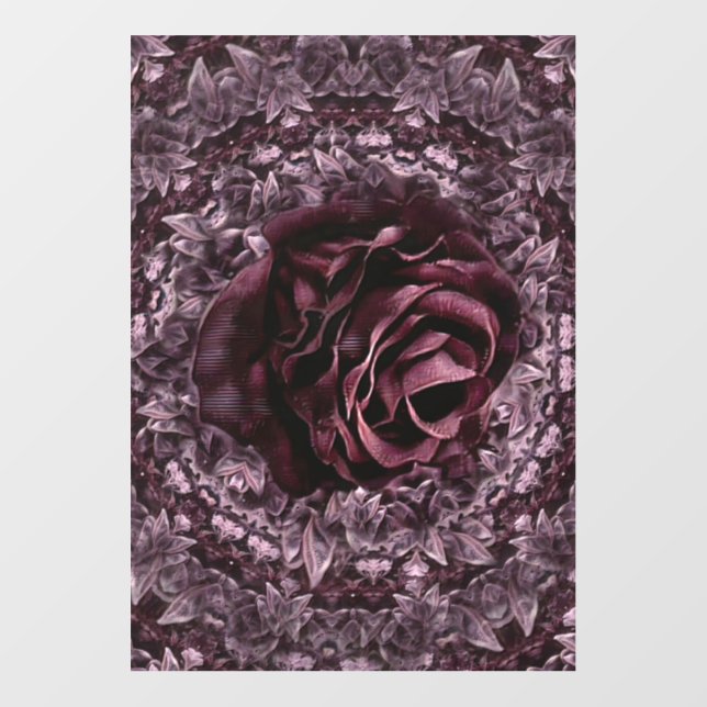 Rose Mandala  Wall Decal (Front)