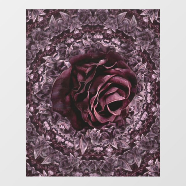 Rose Mandala  Wall Decal (Front)