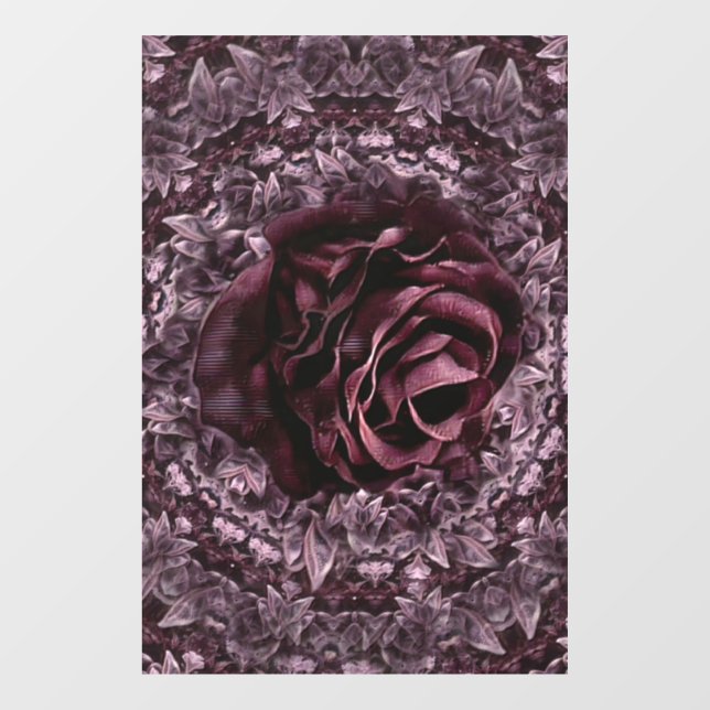 Rose Mandala  Window Cling (Sheet)