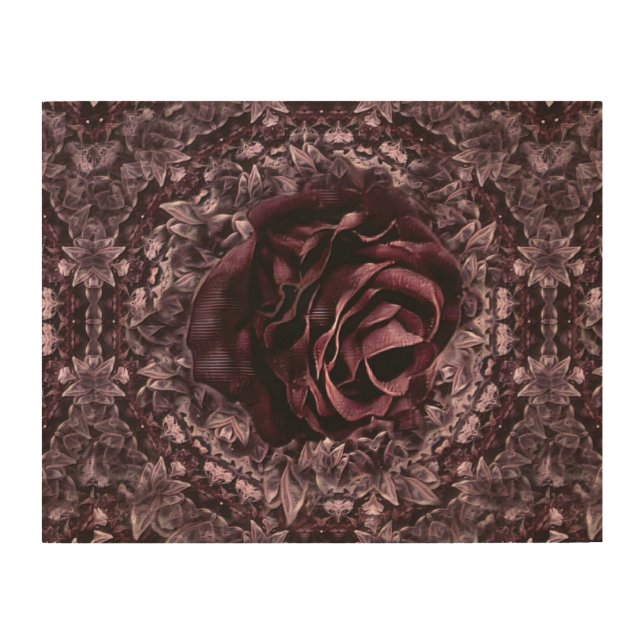 Rose Mandala  Wood Wall Art (Front)