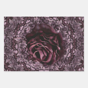 Rose Mandala Wrapping Paper Sheets