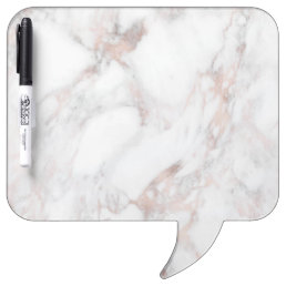 Rose Marble Background Rectangle Speech Bubble Dry Erase Board