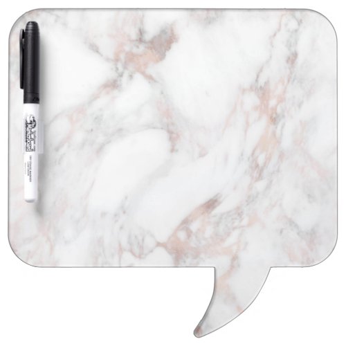 Rose Marble Background Rectangle Speech Bubble Dry Erase Board