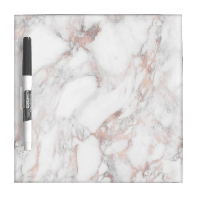 Rose Marble Background Template Elegant Modern Dry Erase Board (Front)