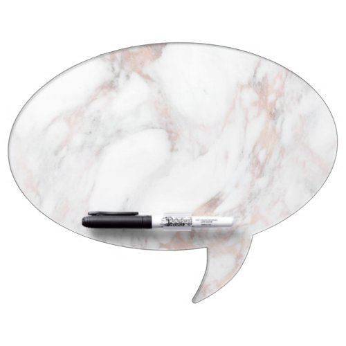 Rose Marble Background Template Oval Speech Bubble Dry Erase Board