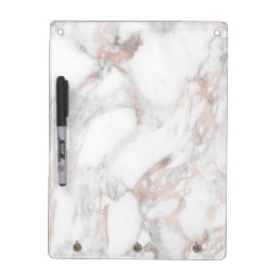 Rose Marble Background With Keychain Holder Pen Dry Erase Board
