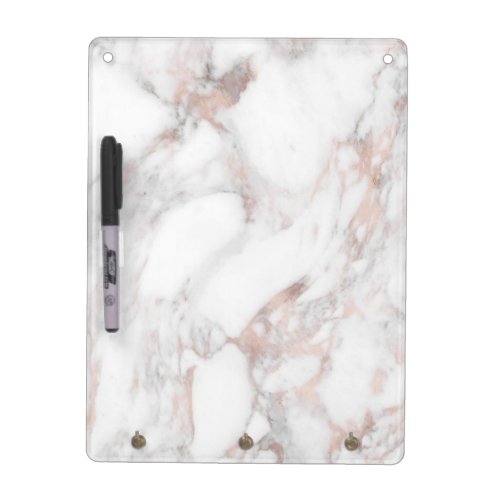 Rose Marble Background With Keychain Holder Pen Dry Erase Board