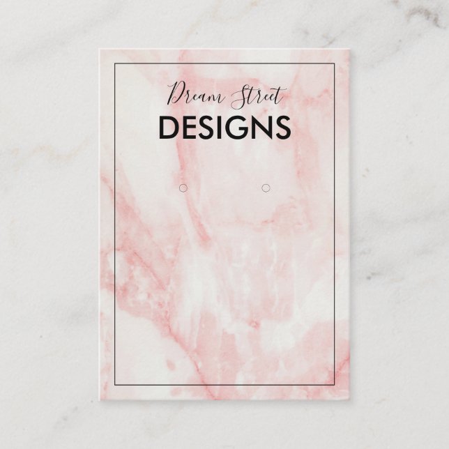 Rose Marble Earring Display Card (Front)