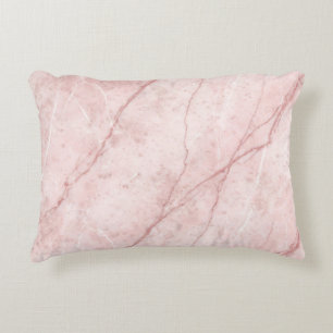 Rose Marble Organic Dusty Rose Blush Accent Pillow