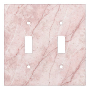 Rose Marble Organic Dusty Rose Blush  Light Switch Cover