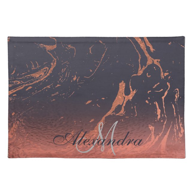 Rose Marble Texture Cloth Placemat (Front)