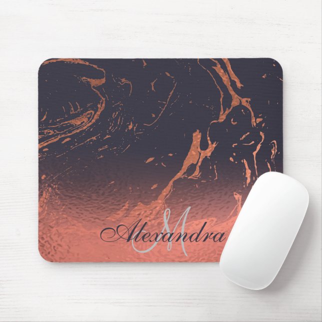 Rose Marble Texture Mouse Pad (With Mouse)