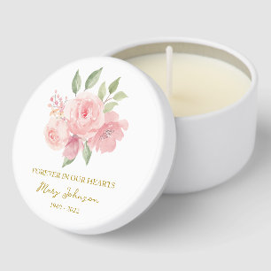 Rose Memorial Funeral Mini Candle Favors