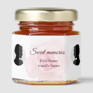Rose memorial honey jar favor favors