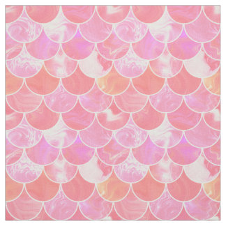 Rose mermaid scales fabric