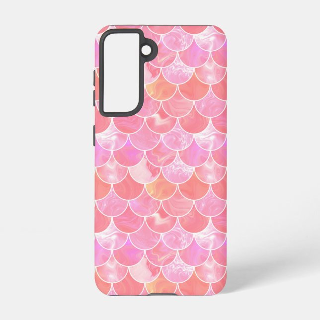 Rose mermaid scales samsung galaxy case (Back)