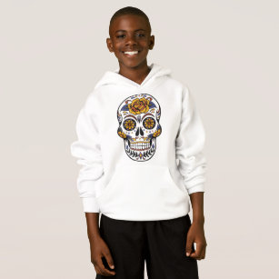 Rose Mexican Sugar Skull Day of the Dead Hoodie