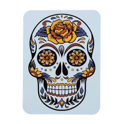 Rose Mexican Sugar Skull Day of the Dead Magnet