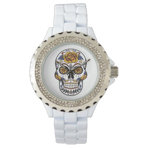 Rose Mexican Sugar Skull Day of the Dead Watch