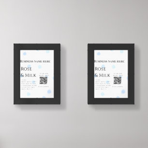 Rose milk handmade soap business QR code add detai Wall Art Sets