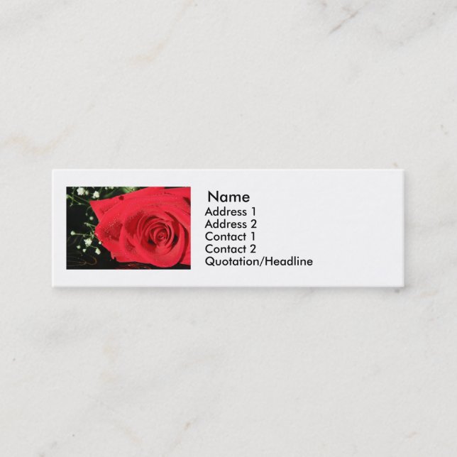 Rose Mini Business Card (Front)