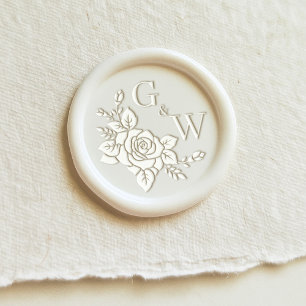 Rose Minimalist Monogram Wax Seal Stamp