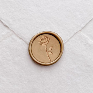 Rose Minimalist Wax Seal Stamp