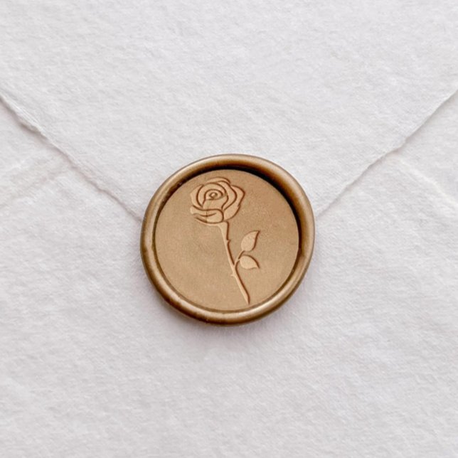 Rose Minimalist Wax Seal Stamp (Creator Uploaded)