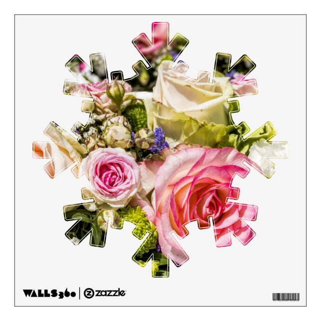 Rose Mix Flower Wall Decal (Front)