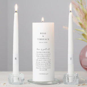 Rose Modern Classy Elegant Wedding Unity Candle Set