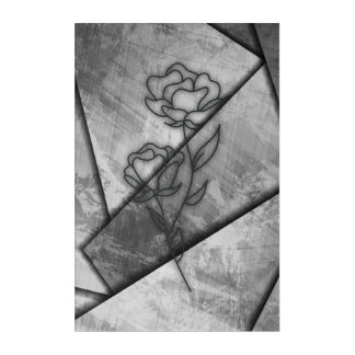 Rose Monochromatic Acrylic Wall Art