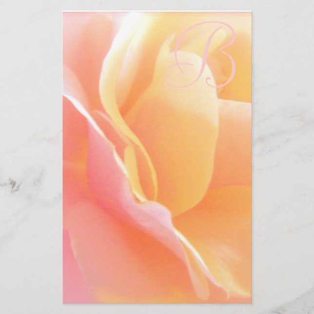 Rose Monogram Stationary Stationery (Front)