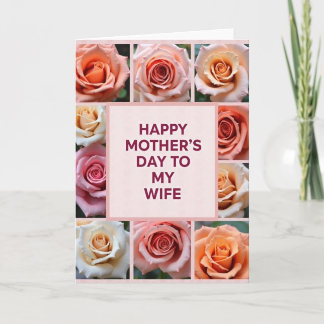 Rose Mosaic Mothers Day Card (Front)