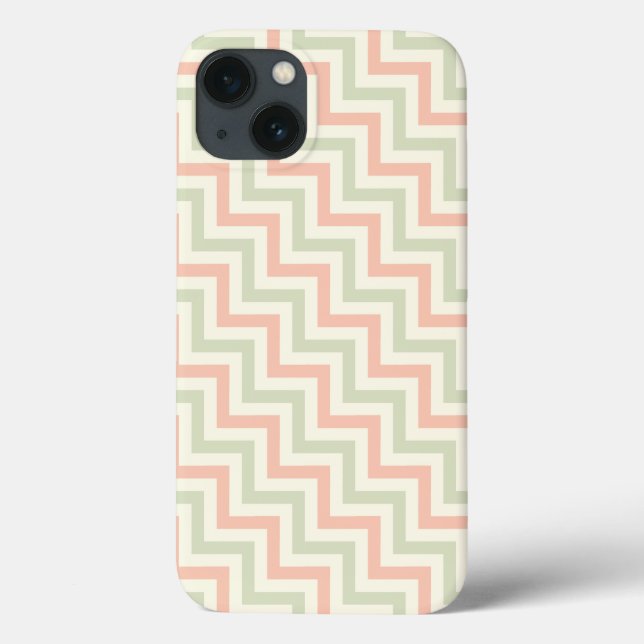 Rose&Moss Chevron Pattern iPad Case (Back)