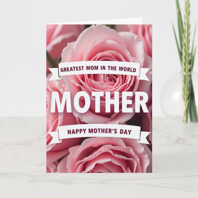 Rose Mother Illustration Day Card (Front)